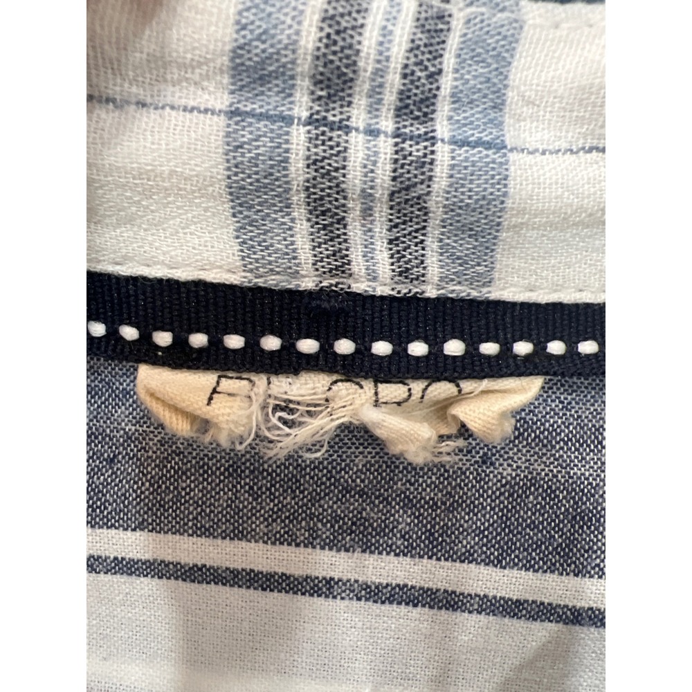Pilcro Buttondown Flounce Shirt Size medium Blue White Lightweight - Picture 5 of 5